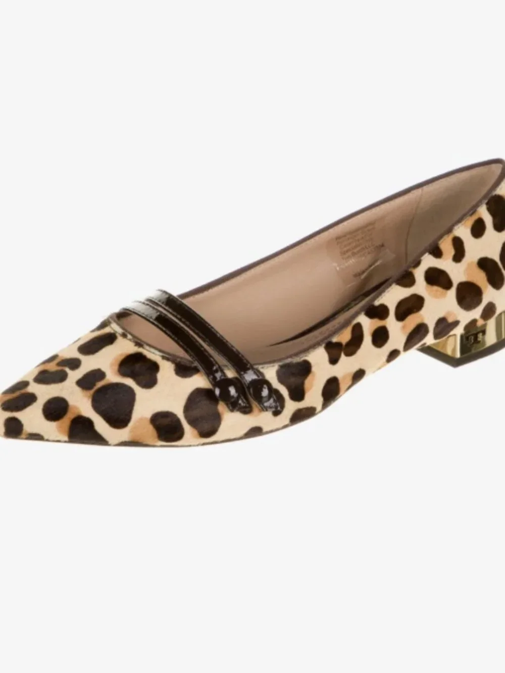 Tory Burch Leather Leopard Print Flats